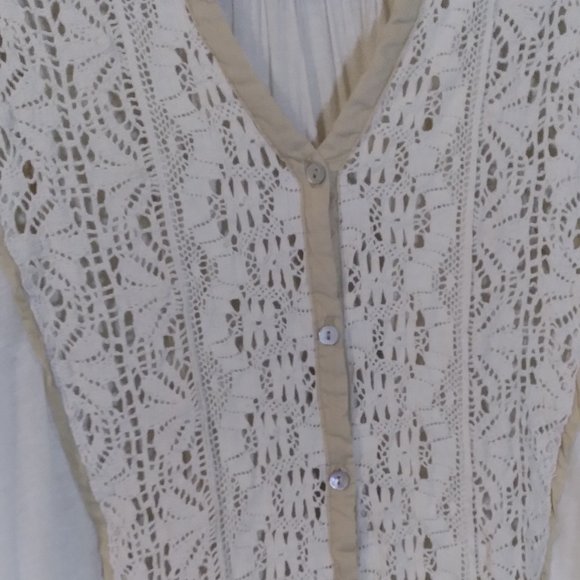 TINY Sleeveless Top/Vest. From Anthropologie, Lace-up Back - Picture 2 of 8